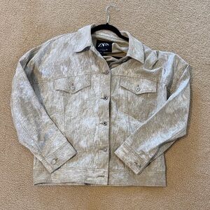 Zara Women's Beige oversized Jacket size xs